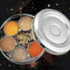 Shri & Sam High Grade Stainless Steel Classic Spice/Masala Box With Stainless Steel Lid & 7 Containers,Silver